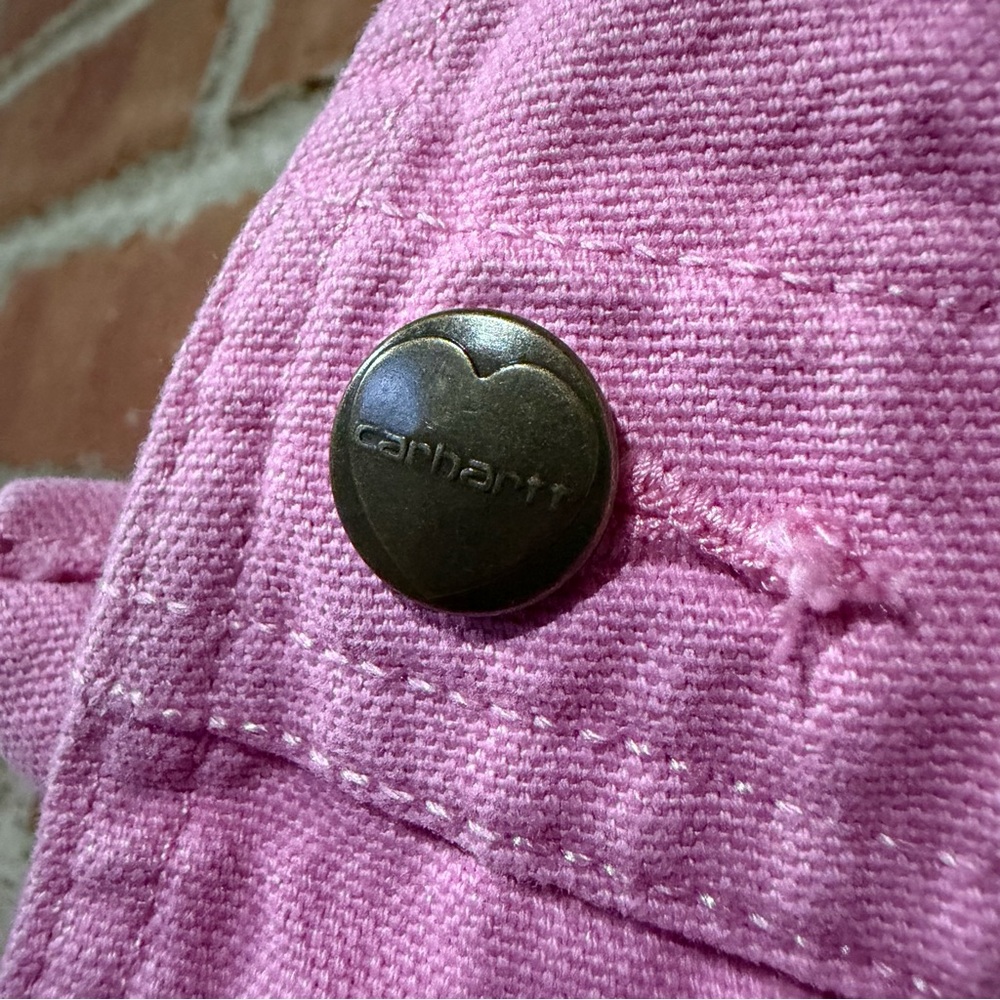 Carhartt Kids Pink Cotton Overalls with Front Pocket - Picture 7 of 12